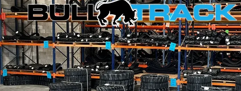 imagen de las instalaciones de la empresa Robustrack SL Tarragona con productos Bulltrack cadenas de caucho orugas y cadenas